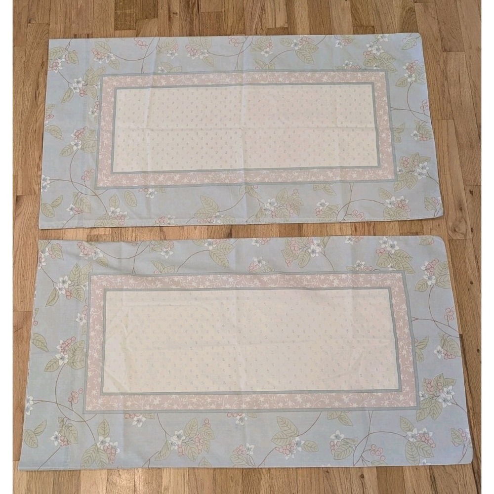 Vintage Bill Blass Springmaid No-Iron Percale King Pillow Case Set Of 2 38"X20"